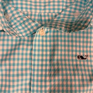 Vineyard Vines Men's Blue Gingham Shirt